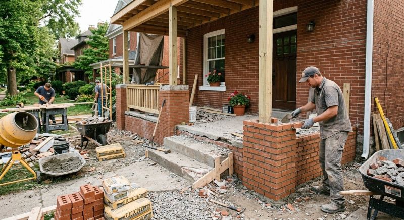 Brick Porch Installation in Boston, MA